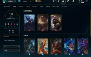 Diamante 4 com 50 Champs e 18 Skins