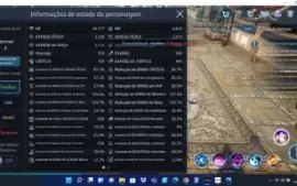 Personagem MIR4 taoísta nível 75 poder 103k e subindo