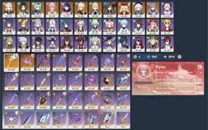 AR 55 - Yae Miko (com Kagura) Raiden, Xiao, Eula, Kazuha+