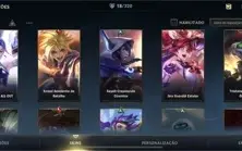 Conta mestre com skins boa e win rate bom