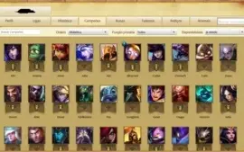 CONTA UNRANKED 57 CHAMPS, 20 SKINS, (JÁ FOI PRATA,GOLD)