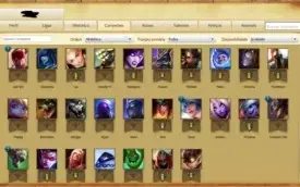 CONTA UNRANKED 57 CHAMPS, 20 SKINS, (JÁ FOI PRATA,GOLD)