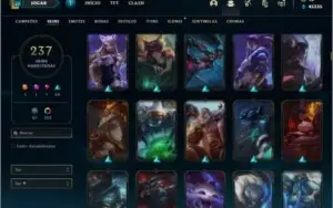 Conta Platina 3 com TODOS os champs e 236 skins + 130 Cromas