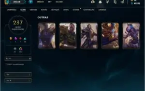Conta Platina 3 com TODOS os champs e 236 skins + 130 Cromas