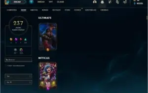 Conta Platina 3 com TODOS os champs e 236 skins + 130 Cromas