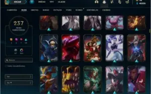 Conta Platina 3 com TODOS os champs e 236 skins + 130 Cromas