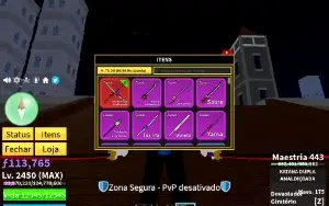 Conta Lvl max com GH e SG Blox Fruits Venda Automatica