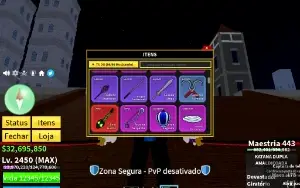 Conta Lvl max com GH e SG Blox Fruits Venda Automatica