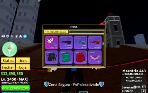 Conta Lvl max com GH e SG Blox Fruits Venda Automatica