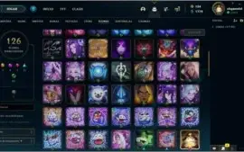 Conta Lol D4, nvl 124,29 skin e 18 frag,trofeu clash,90champ