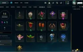 Conta Lol D4, nvl 124,29 skin e 18 frag,trofeu clash,90champ