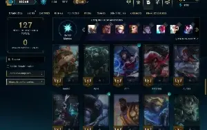 Ouro 1 com 55 Champs e 8 Skins