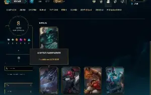 Ouro 1 com 55 Champs e 8 Skins