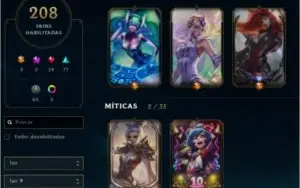 CONTA DE E-GIRL LEAGUE OF LEGENDS