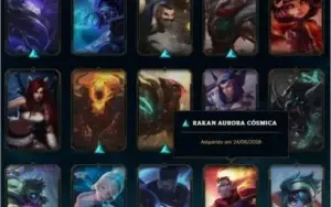 Conta League of Legends LVL 326, 84 skins (w/ skins raras).