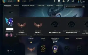 Conta bronze 1 com TODOS os champs e 101 Skins + 2 Raras