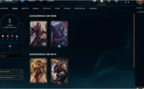Conta Lol, 5 skins, 26 champs, ex-gold 4