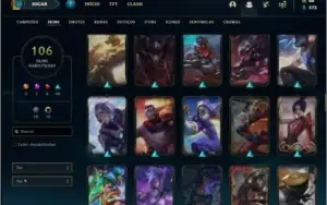 Conta ouro 2 com 67 champs e 106 skins