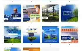 Pack Canva Energia Solar - 30 Artes Editáveis