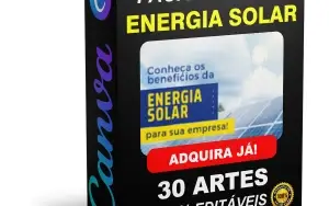Pack Canva Energia Solar - 30 Artes Editáveis