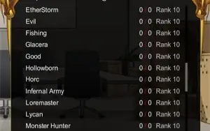 CONTA AQW; PRATICAMENTE TODOS HARDFARMS; RANK 10 ALL FACÇÕES