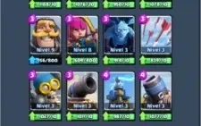 Clash Royale Lv8/Ar7 - 4 Lendárias / 120k Ouro - Apenas iOS