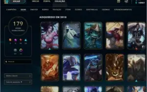 conta lol plat 179 skins todos campeoes