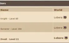 SORCERER 166 E KNIGHT 85 EM LOBERA OPEN PVP