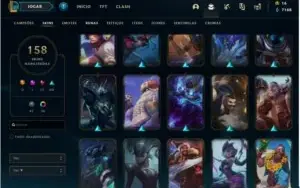Conta lol, muitas skins atualmente prata 2, mmr alto, barata