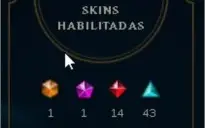 Conta Diamante 1 todos os campeões, 188 skins e ícones raros