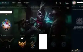 CONTA LEAGUE OF LEGENDS - OURO 5 - 47 CAMPEOES E 10 SKINS