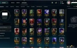 CONTA LEAGUE OF LEGENDS - OURO 5 - 47 CAMPEOES E 10 SKINS