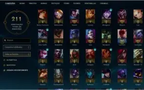 Venda de conta LOL lv196 - 164 skins