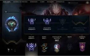 Conta lol diamante 1 flex e d4 solo duo
