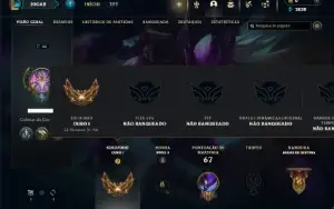 Ouro 1 com 25 Champs e 2 Skins + 10 Espolios