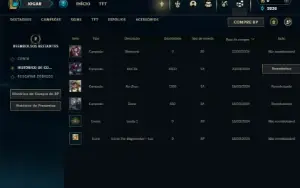 Ouro 1 com 25 Champs e 2 Skins + 10 Espolios