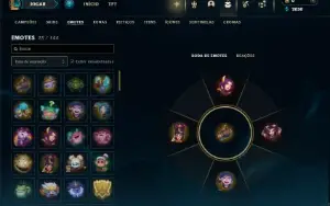 Ouro 1 com 25 Champs e 2 Skins + 10 Espolios