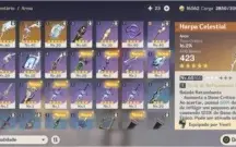 Genshin impact AR 31 NA - Diluc+Keging+venti+ 3 armas 5