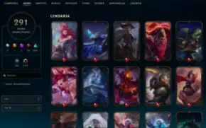 Conta Lol 2013/Dima 4/Ex Desafiante/Todos Champs/291Skins