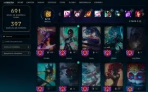 Conta Lol 2013/Dima 4/Ex Desafiante/Todos Champs/291Skins