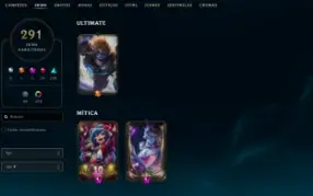 Conta Lol 2013/Dima 4/Ex Desafiante/Todos Champs/291Skins