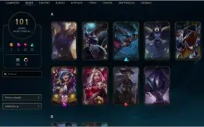 Conta League of Legends 127 campeões, 101 Skins