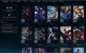 Conta League of Legends 127 campeões, 101 Skins