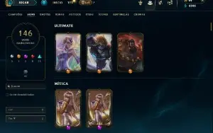 Bronze 4 com TODOS os champs e 146 Skins ( TOP / JG )