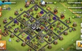 clash of clans cv9 full+2385 gemas +royale gratis lv 9