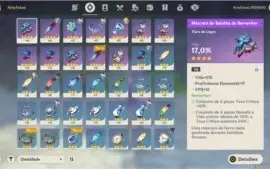 Conta de genshin, lvl 27 com 3 personagens t3