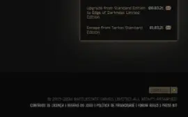 Conta Tarkov Edge of Darkness Outra Região + Acesso Full