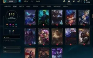 Conta DIAMANTE 4 da season 2 com TODOS os champs e 143 skins