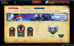 Conta de League of Legends Diamante 5