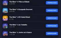 The sims 4 Conta EA games com the sims 4 +14 DLC's